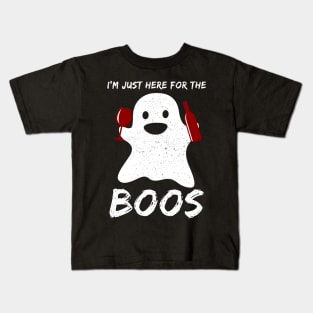 I'm just here for the boos Funny Wine Lover Halloween Kids T-Shirt